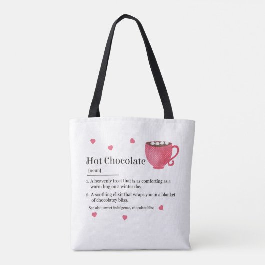 Trendy warme chocoladedefinitie tote bag (Achterkant)
