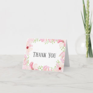 Trendy Watercolor Bloem Anemoon Bedankkaart