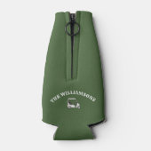 Trendy Watercolor Golf Oriented Course Cart Flesjeskoeler (Achterkant)