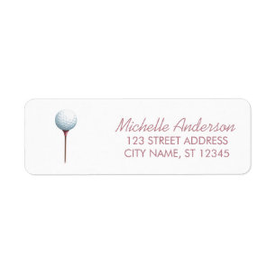 Trendy Watercolor Golf T-shirt Golfers Retouradre Etiket