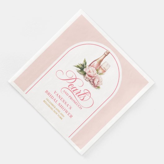 Trendy watercolor napkins bridal shower name servet (Hoek)