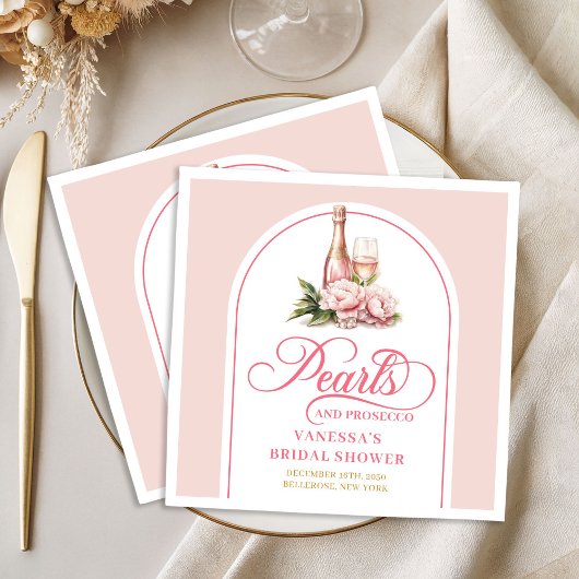 Trendy watercolor napkins bridal shower name servet