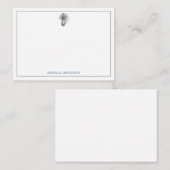 Trendy Watercolor Nautical Oyster Personalized Notitiekaartje (Voorkant / Achterkant)