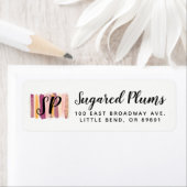 Trendy Watercolor Paars Verf Retouradres Etiket (Insitu)