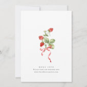 Trendy Watercolor Weide Bruiloftsdouche Kaart (Achterkant)