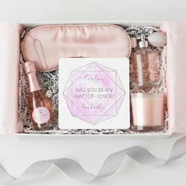 Trendy Waterecolor Diamant | Wees Mijn Getuige Kaart