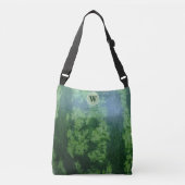 Trendy Watermeloen Fruit Korst Monogrammed Groen Crossbody Tas (Voorkant)