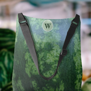 Trendy Watermeloen Fruit Korst Monogrammed Groen Crossbody Tas