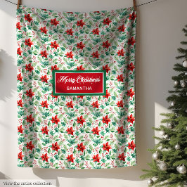 Trendy waterverf aangepaste naam classic gift flee fleece deken