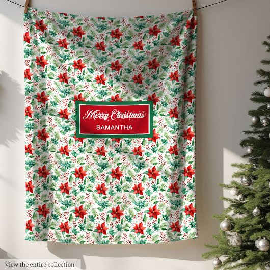 Trendy waterverf aangepaste naam classic gift flee fleece deken