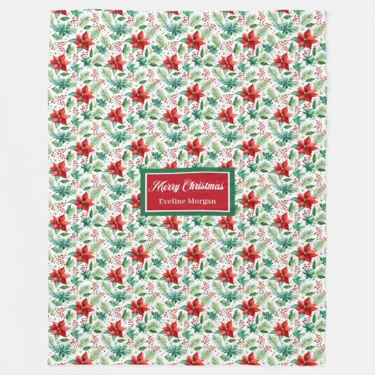 Trendy waterverf aangepaste naam classic gift flee fleece deken (Voorkant)