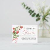 Trendy Waterverf Aardbei Baby Display Douche Informatiekaartje (Staand voorkant)