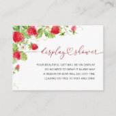 Trendy Waterverf Aardbei Baby Display Douche Informatiekaartje (Voorkant)