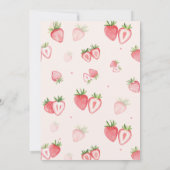 Trendy Waterverf Aardbei Baby eerste verjaardag Kaart (Achterkant)