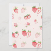 Trendy Waterverf Aardbei Baby eerste verjaardag Kaart (Achterkant)