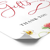 Trendy Waterverf Aardbei Baby Kaarten en geschenke Poster (Hoek)