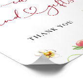 Trendy Waterverf Aardbei Baby Kaarten en geschenke Poster (Hoek)