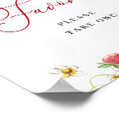 Trendy Waterverf Aardbei Baby shower Favors Poster (Hoek)