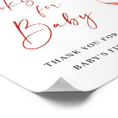 Trendy Waterverf Aardbei Boeken voor Baby shower Poster (Hoek)