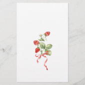 Trendy Waterverf Aardbei Vrijgezellenfeest Menu (Achterkant)