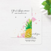 Trendy waterverf ananas oorbel display kaart (Bureau)