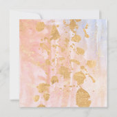 Trendy Waterverf Bloemen Bruiloft Kaart (Achterkant)