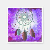 Trendy Waterverf Bohemian Dream Catcher & Nebula Servet (Voorkant)