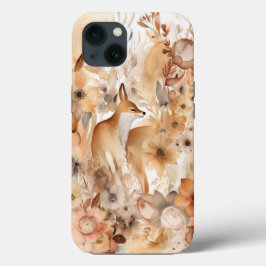 Trendy Waterverf Boho Floral & Fox Case-Mate iPhone Case