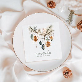 Trendy Waterverf Boho Kerstversieringen Servet