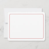 Trendy Waterverf Bow en Border Girly Stationery Notitiekaartje (Achterkant)