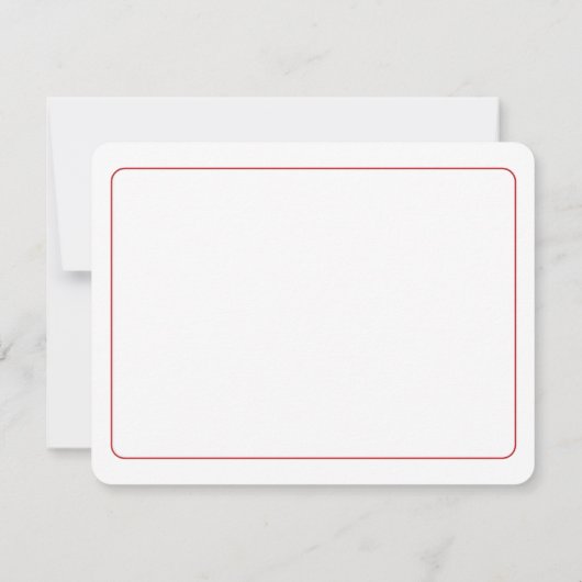 Trendy Waterverf Bow en Border Girly Stationery Notitiekaartje (Achterkant)