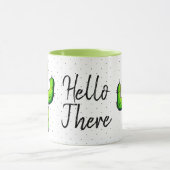 Trendy Waterverf Cactus & Black Stippen Hallo Mok (Midden)