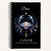 Trendy Waterverf Cancer Zodiac Journal Notitieboek (Voorkant)
