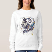 Trendy Waterverf Capricorn Zodiac Sweatshirt (Voorkant)