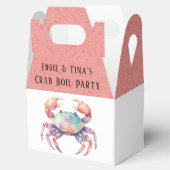 Trendy Waterverf Crab Boil Party Bedankdoosjes (Geopend)
