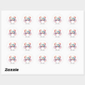 Trendy Waterverf Crab Boil Party Ronde Sticker (Vel)