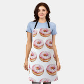 Trendy Waterverf Donut Pattern Schort (Gedragen)
