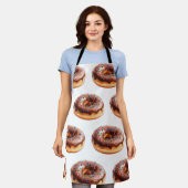 Trendy Waterverf Donut Pattern Schort (Gedragen)
