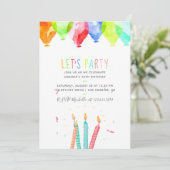 Trendy Waterverf Elke ouderdag nodigt de Partij ui Kaart (Staand voorkant)