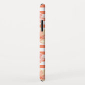 Trendy Waterverf Floral Coral Stripe Pattern Case-Mate iPhone Case (Achterkant/rechts)