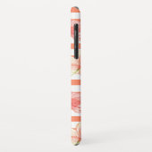 Trendy Waterverf Floral Coral Stripe Pattern Case-Mate iPhone Case (Achterkant/links)