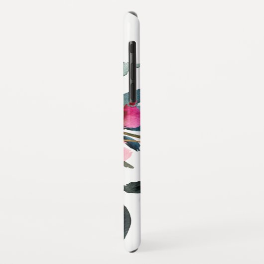 Trendy Waterverf Floral Fancy Monogram Case-Mate iPhone Case (Achterkant/links)