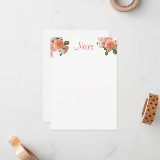 Trendy Waterverf Floral Hand Script Sjabloon (Voorkant / Achterkant in situ)