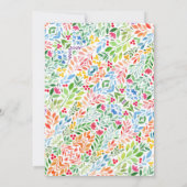 Trendy Waterverf Floral Heart Vrijgezellenfeest Kaart (Achterkant)