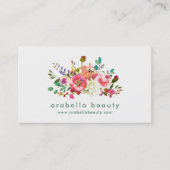 Trendy Waterverf Floral | Icons voor sociale media Visitekaartje (Voorkant)