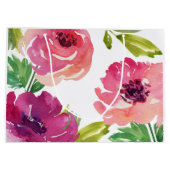 Trendy Waterverf Floral met naam Large Cadeautasje (Achterkant)