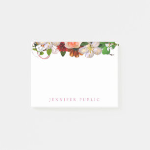 Trendy Waterverf Floral Stijlvolle Sjabloon Post-it® Notes