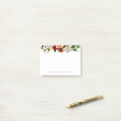 Trendy Waterverf Floral Stijlvolle Sjabloon Post-it® Notes (Op bureau)