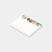 Trendy Waterverf Floral Stijlvolle Sjabloon Post-it® Notes (Schuin)