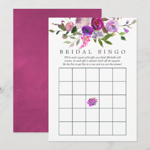 Trendy Waterverf Floral Vrijgezellenfeest Bingo Kaart